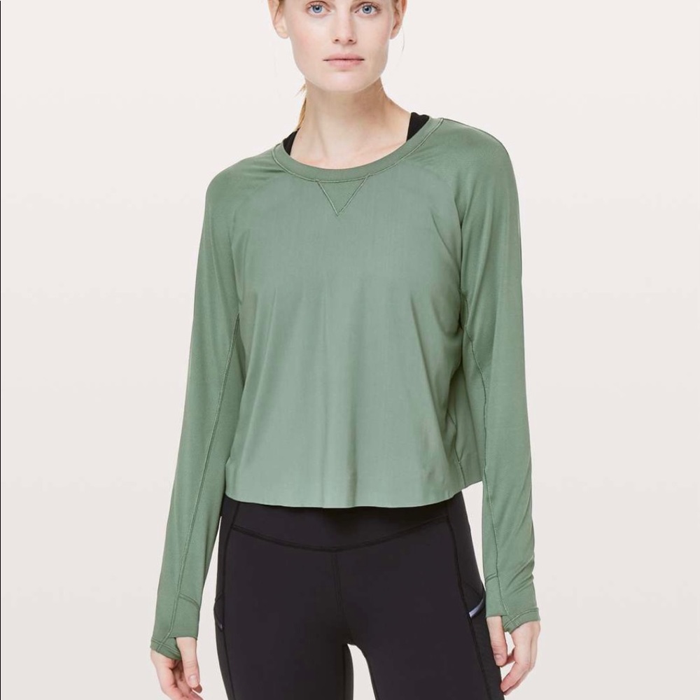 Lululemon another lap LS - dark forest